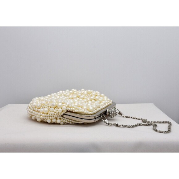 Beautiful Pearl Studded Gem Purse with Silk fabric lining - Picture 4 of 8
